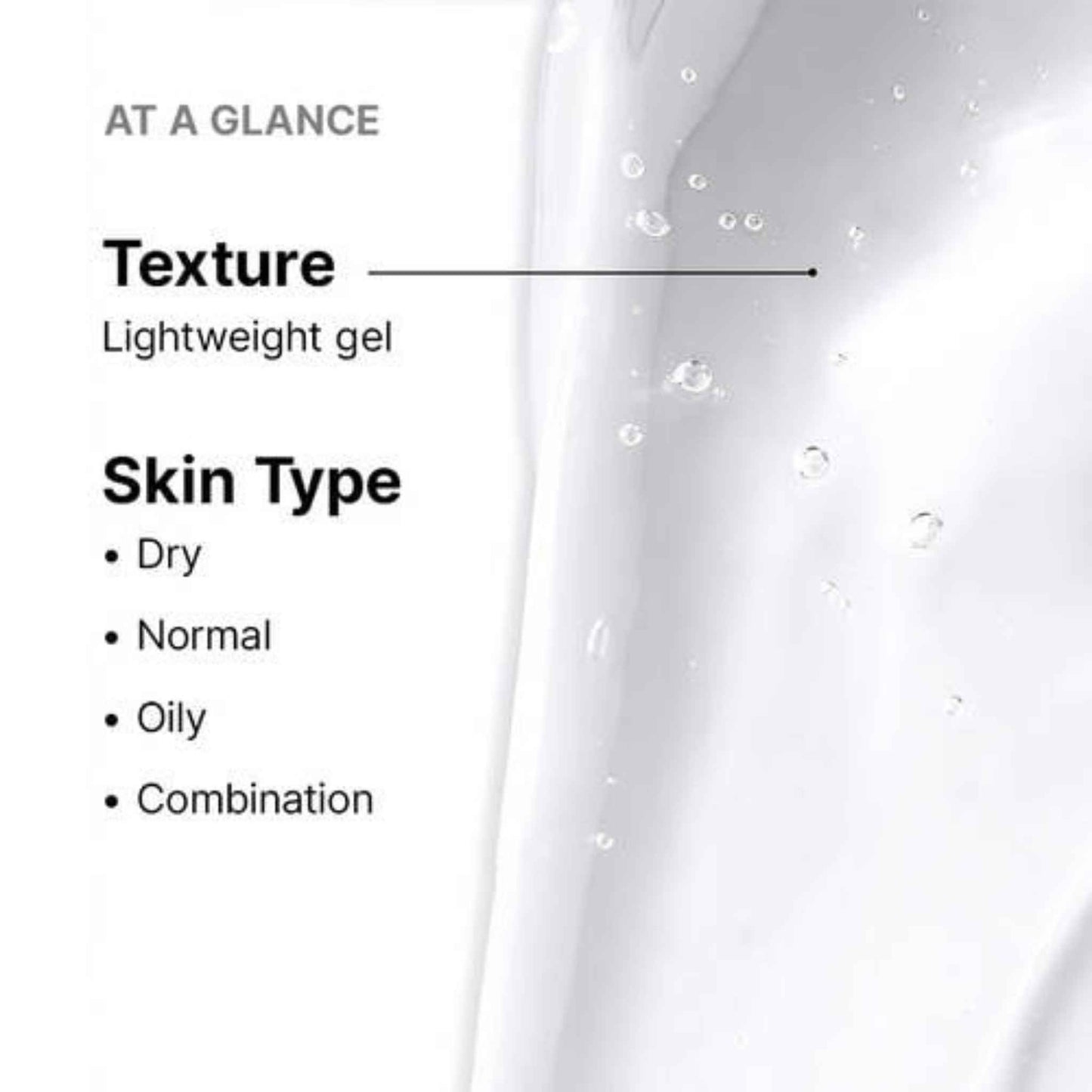 SkinCeuticals Hydrating B5 Masque with texture description and skin type compatibility on a white background