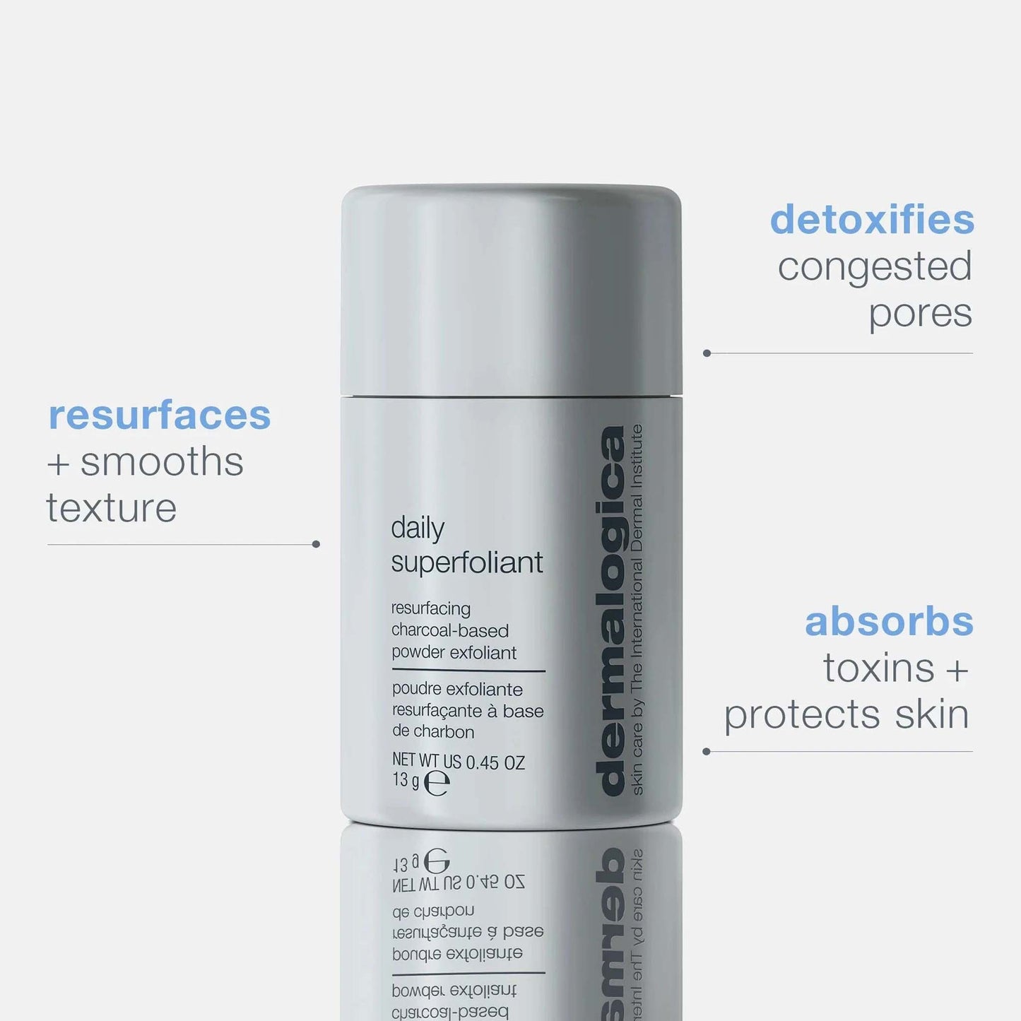 Dermalogica daily superfoliant skincare product with text on a white background