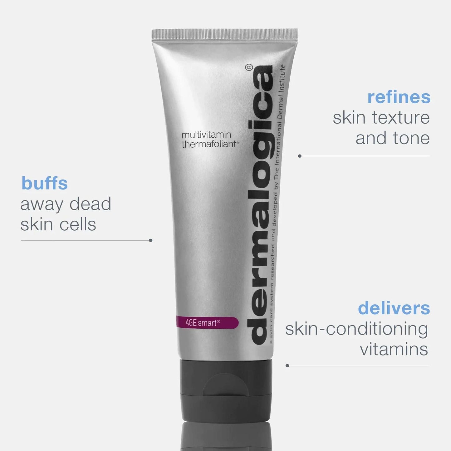 Dermalogica multivitamin thermafoliant tube with text on a white background