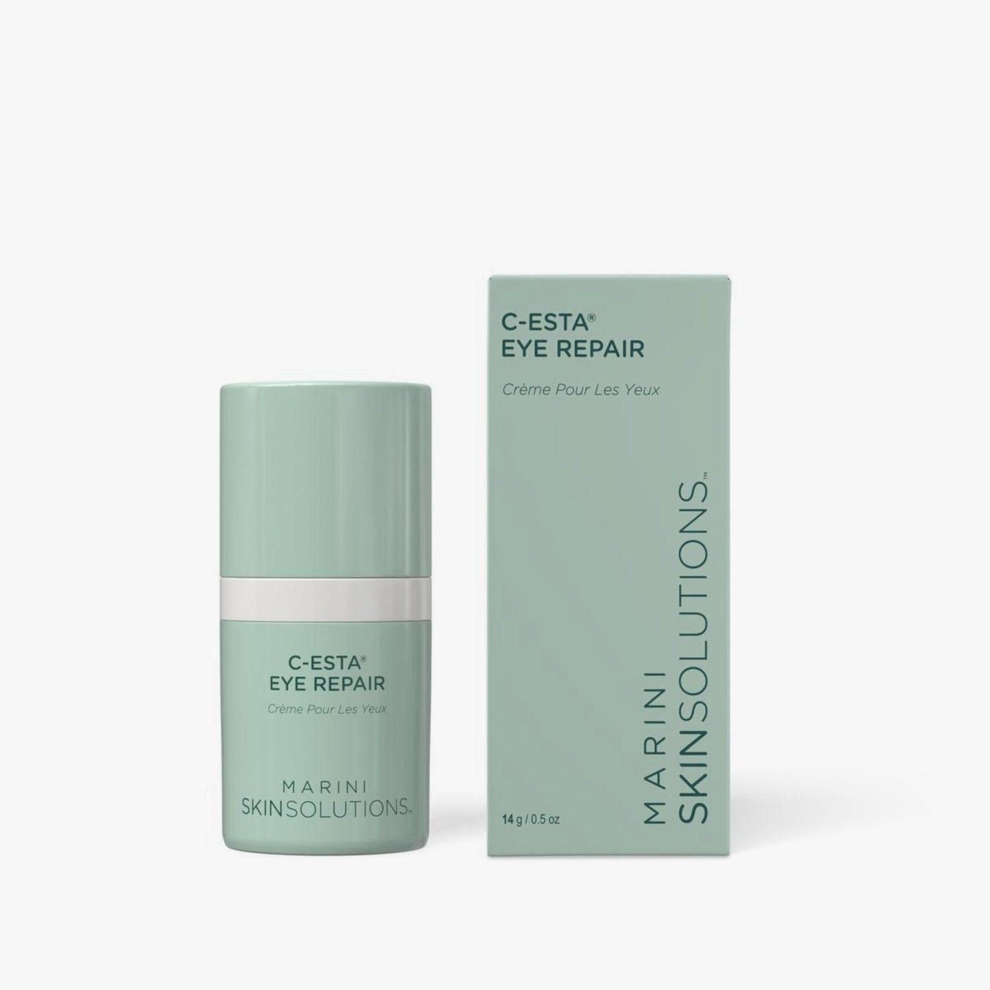 Marini SkinSolutions C-Esta Eye Repair cream and packaging on a white background